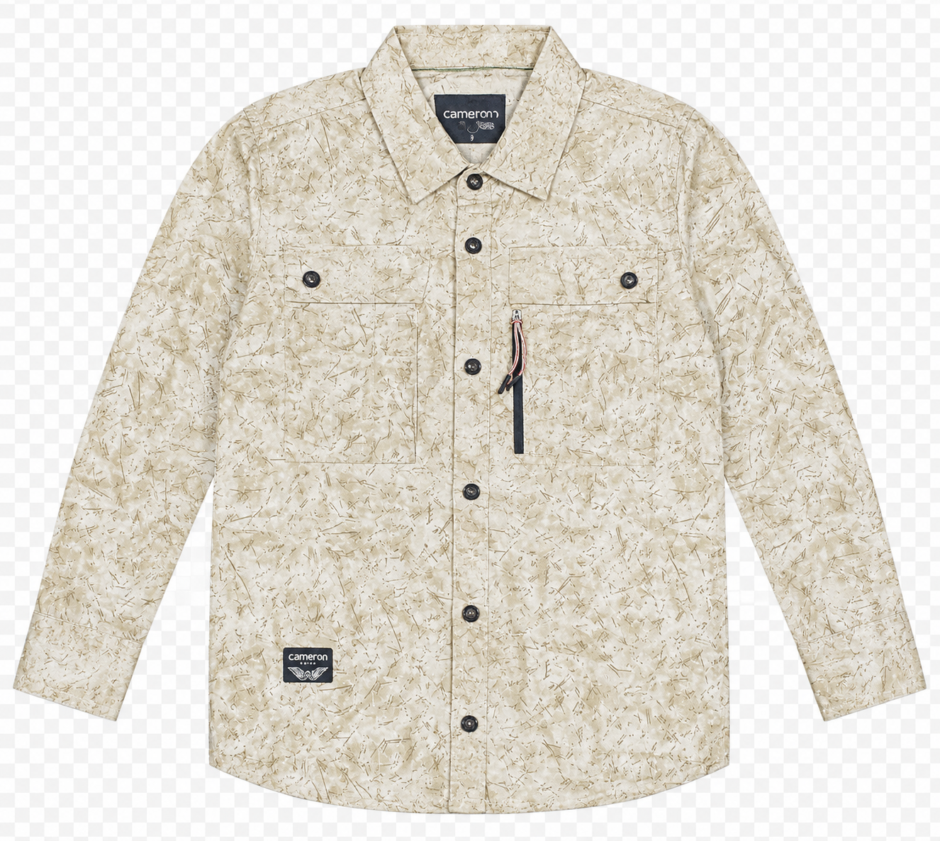 Boys Printed Gabardine Shirt with Front Buttons – 8 to 12 Years