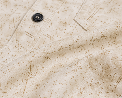 Boys Printed Gabardine Shirt with Front Buttons – 8 to 12 Years