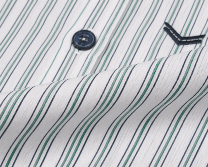 Boys Striped Shirt with Button Placket & Front Pocket – Modern Casual Style