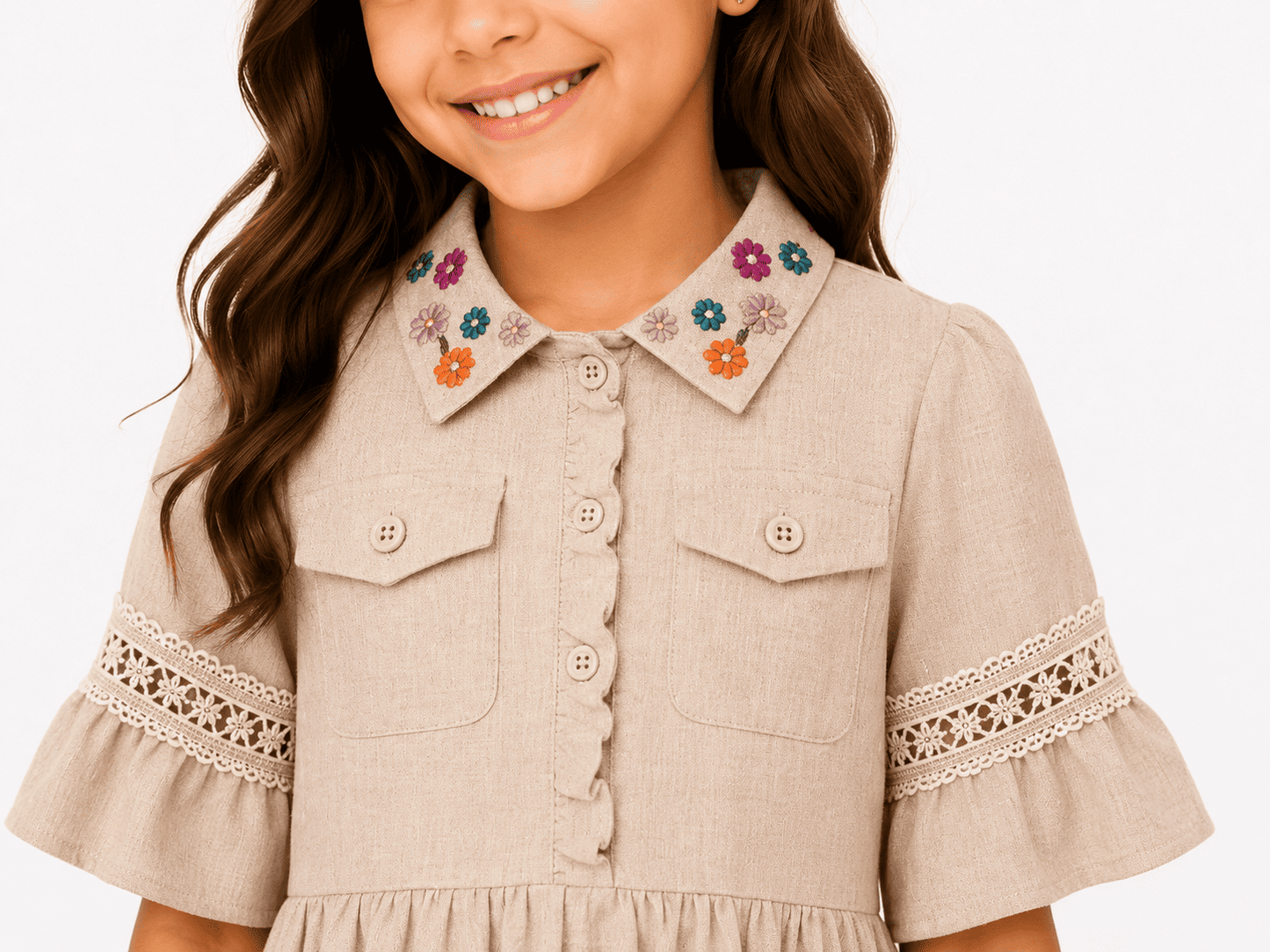 Cameron Girls' Linen Dress — Ages 3 to 7